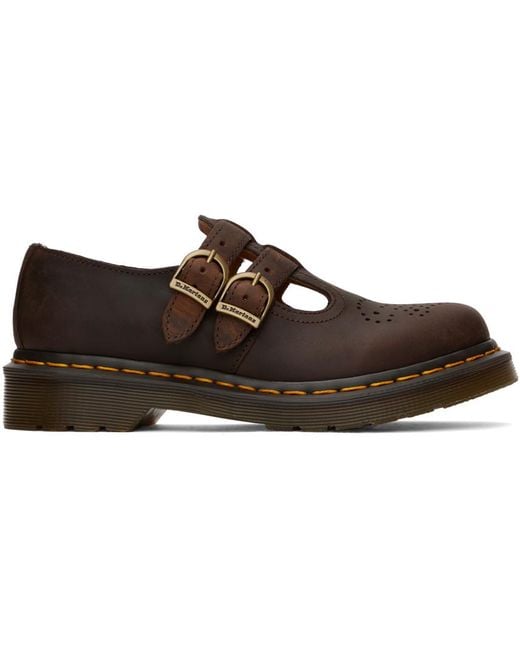 Dr. Martens Black Brown 8065 Mary Jane Oxfords