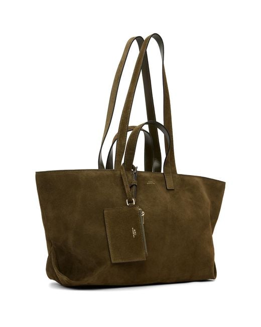 A.P.C. Brown Khaki 'Le Drummer' Tote