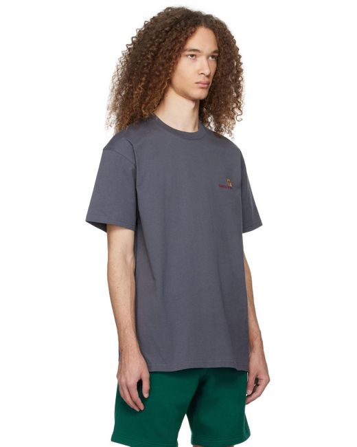 T-shirt gris à logo script Carhartt pour homme en coloris Black