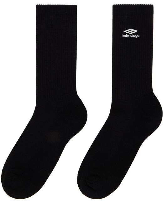 Chaussettes noires à logo 3b sports Balenciaga pour homme en coloris Black