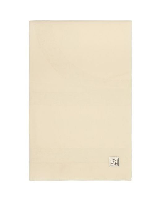 Totême Natural Monogram Twill Scarf