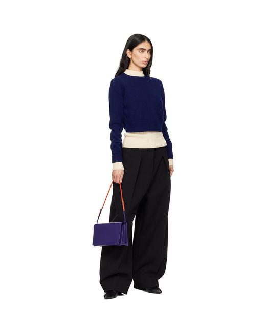 Jil Sander Purple File Medium Bag