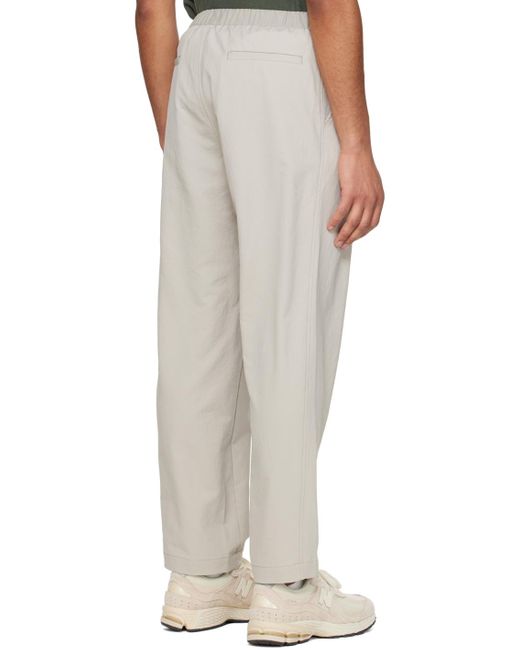 Nanamica White Wide Easy Trousers for men