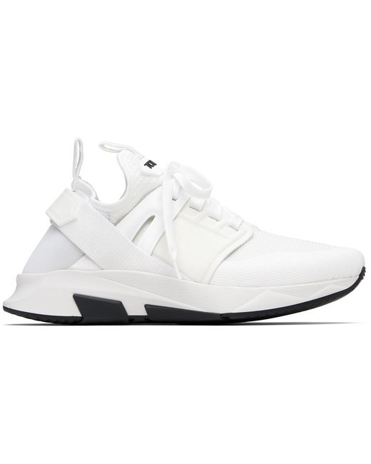 Tom Ford Black Neoprene Suede Jago Sneakers for men