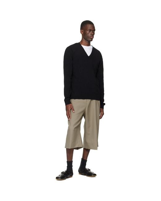 Dries Van Noten Black Leather Sandals for men