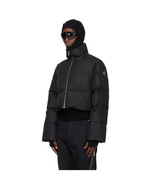 Rick Owens Black Moncler + Cropped Cyclopic Down Jacket for men