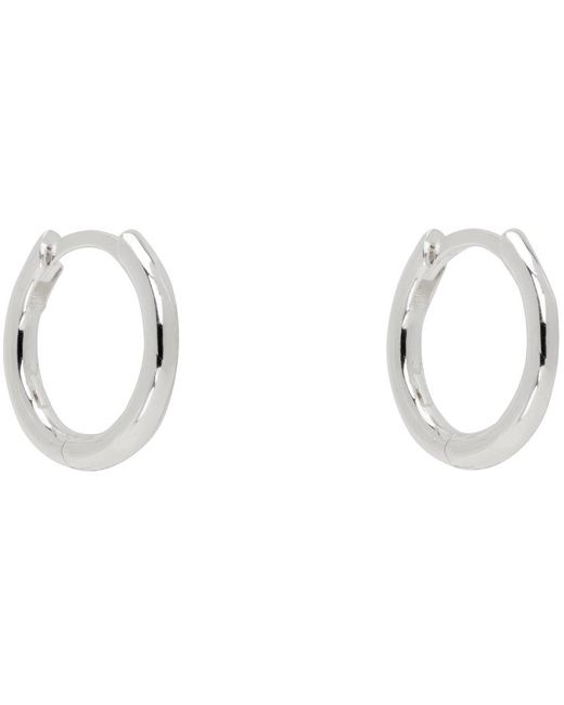 Hatton Labs Black Small Round Hoop Earrings for men