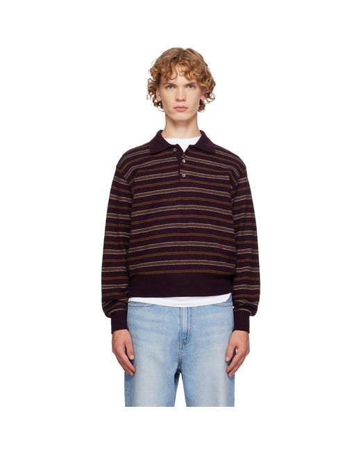 DUNST Collared Striped Polo for men