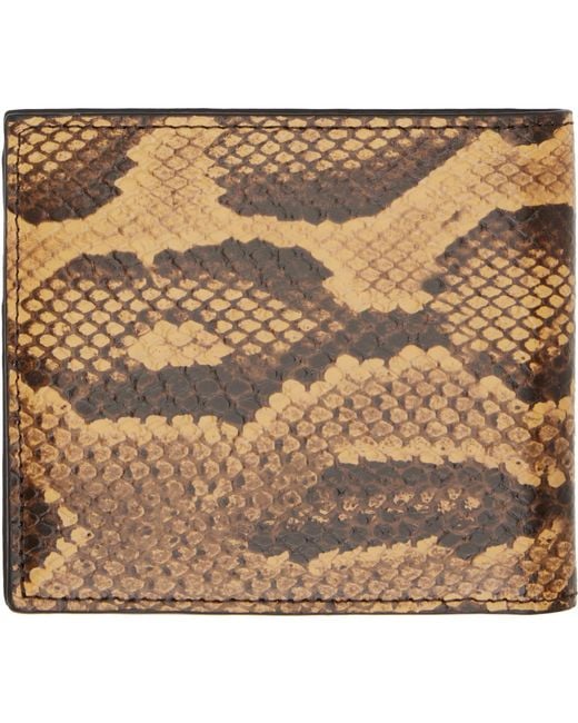 Amiri Metallic Python Embossed Bifold Wallet for men