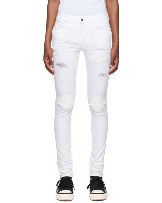 Amiri White Mx1 Skinny Jeans for men
