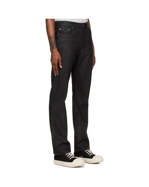 Rick Owens Black Tower Fog Cut Jeans for men