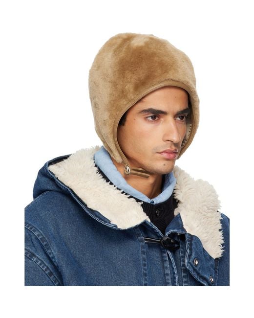 Acne Blue Shearling Hat for men