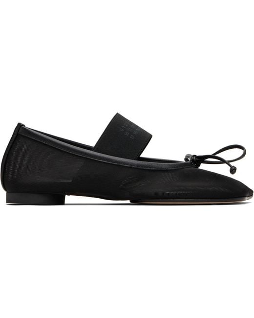 MM6 by Maison Margiela Black Anatomic Numeric Ballerina Flats