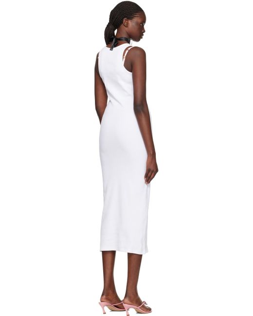 Blumarine Black White Graphic Midi Dress