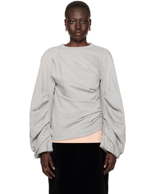 Dries Van Noten グレー ドレープ スウェットシャツ グレー | Lyst 