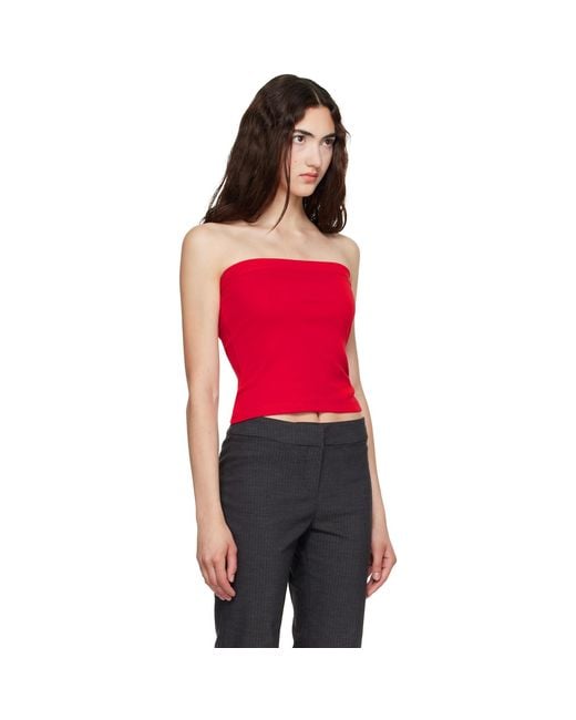 Flore Flore Red Bes Bandeau Top