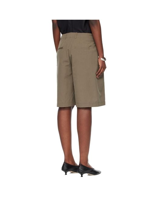 Our Legacy Natural Khaki Ponte Shorts