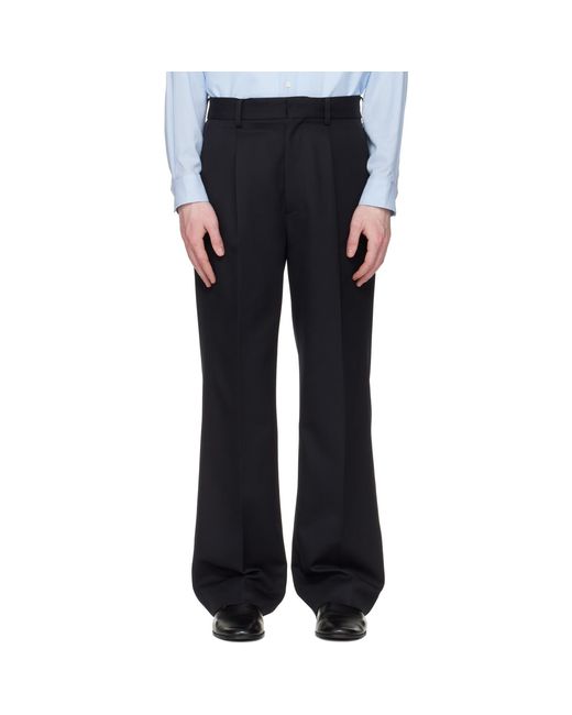 Ssstein Wool Kersey Straight Trousers in Black for Men | Lyst UK