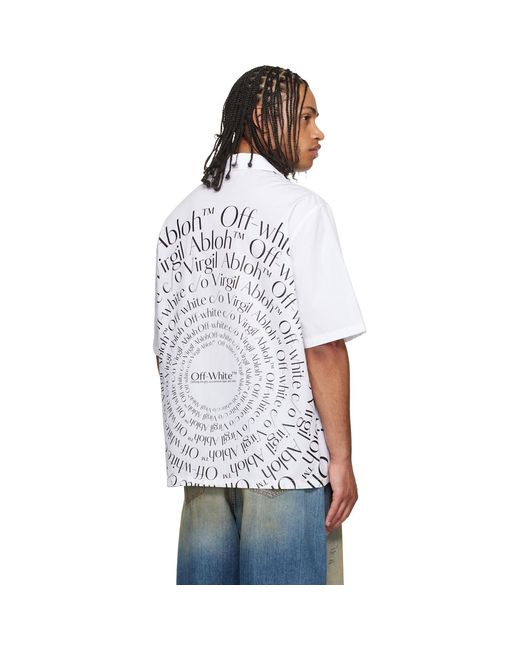 Off-White c/o Virgil Abloh White Circle Off Bowling Shirt for men