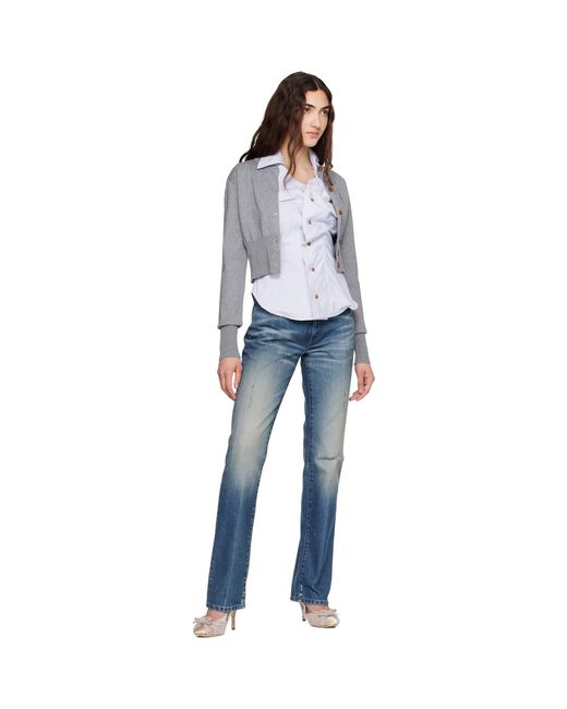Vivienne Westwood Gray Bea Cropped Cardigan