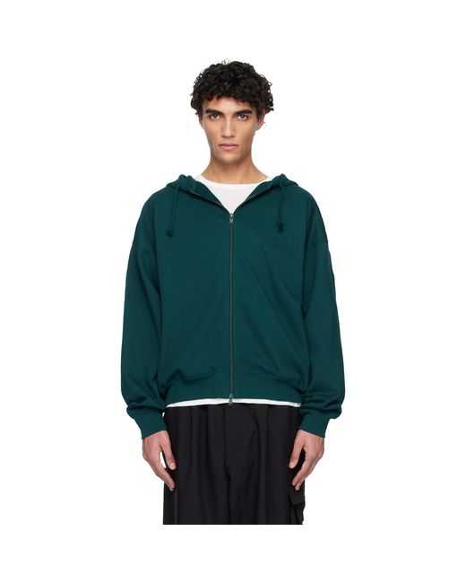 Y-3 Green Fl Zip Hoodie for men