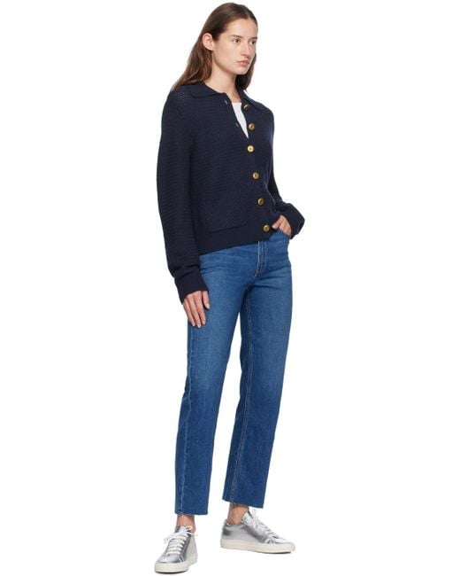 Rag & Bone Blue Harlow Ankle Straight-Leg Jeans