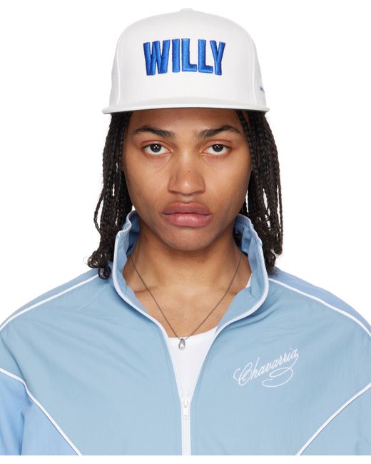 メンズ Willy Chavarria ホワイト 'Willy' キャップ Blue