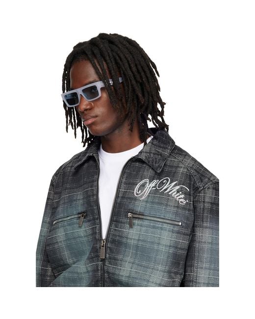 Off-White c/o Virgil Abloh Blue Montgomery Sunglasses for men