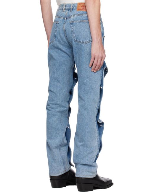 Y. Project Blue Snap Off Jeans for men