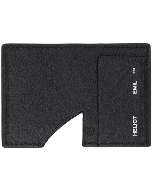 Porte-cartes noir en cuir HELIOT EMIL pour homme en coloris Black