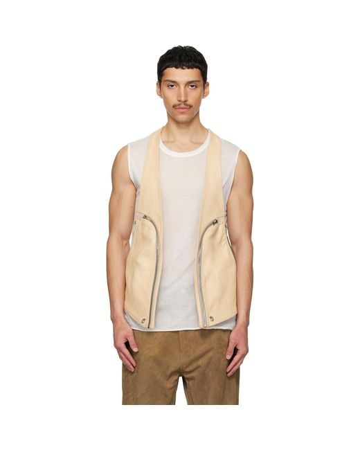 Rick Owens Multicolor Temple Bauhaus Leather Vest for men