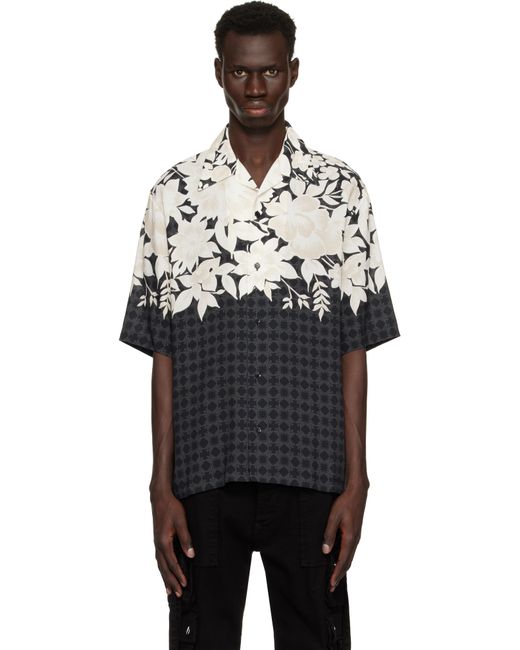 メンズ Amiri ブラック Garden キャンプシャツ Black