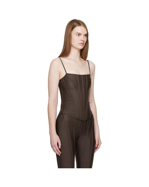 Mugler Black Ssense Exclusive Corseted Top
