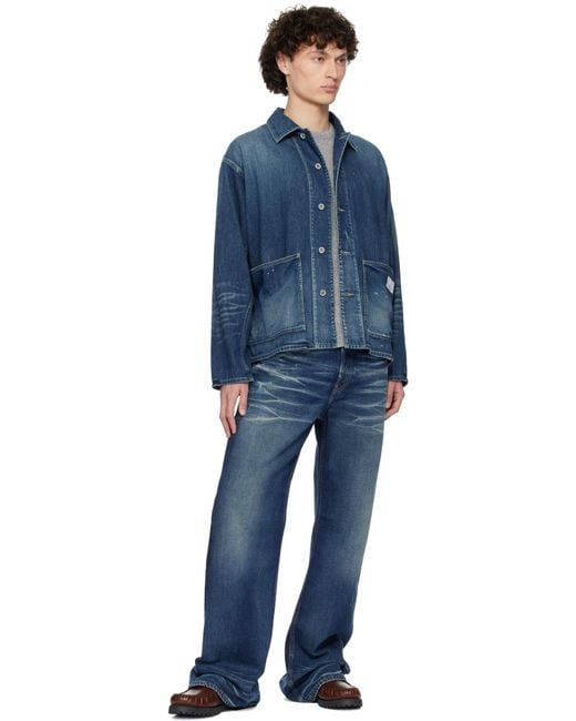 メンズ Neighborhood ブルー Washed Lw Coverall デニムジャケット Blue