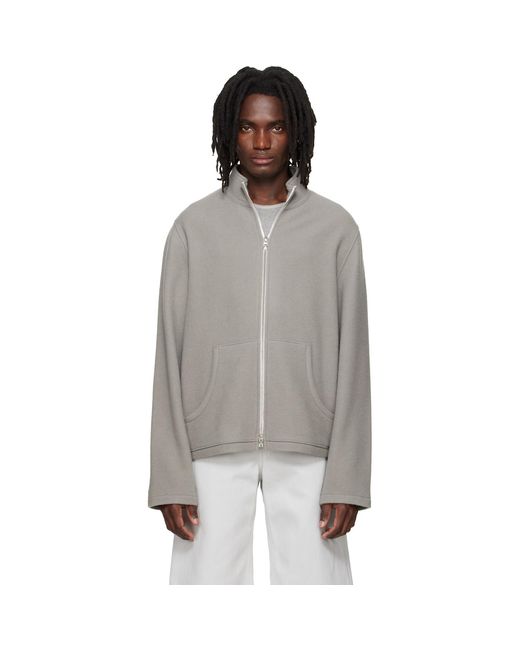 Rier Black Fleece Full Zip Track Jacket for men