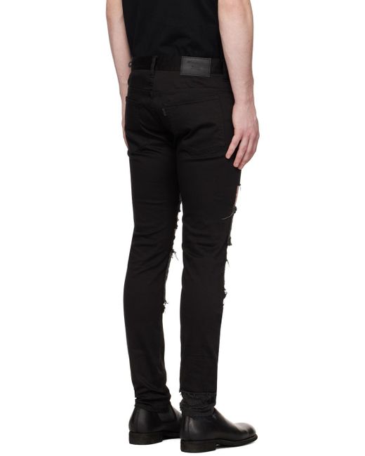 Undercover Black Distressed Jeans for men