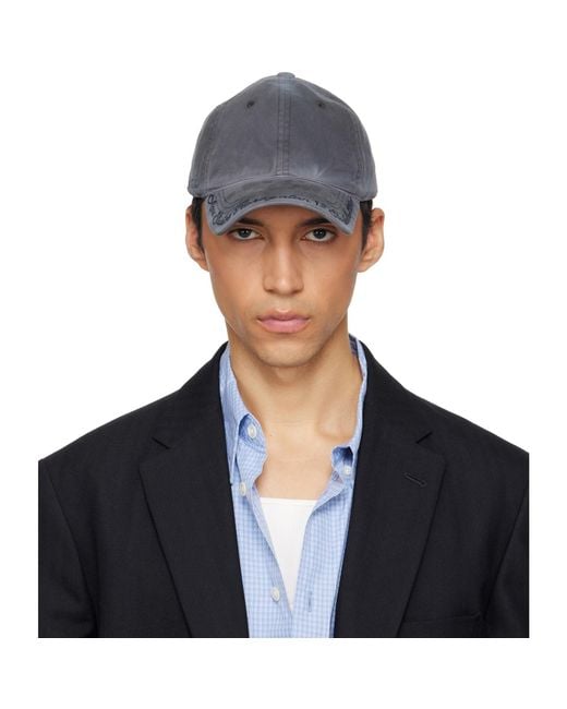 Acne Blue Logo Cap for men