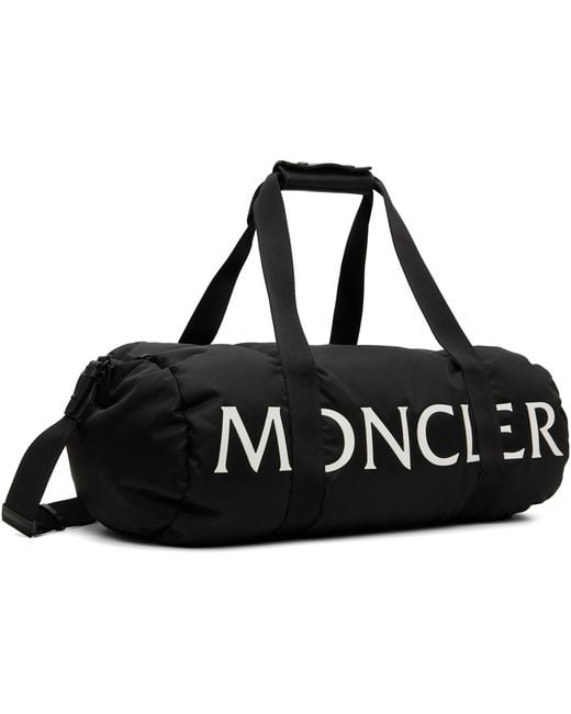 Moncler Black Duddle Gym Weekender Duffle Bag for men