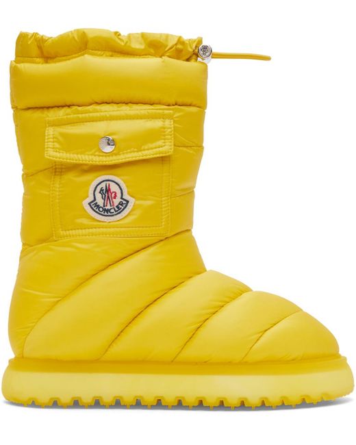 Moncler Yellow Gaia Pocket Down Boots