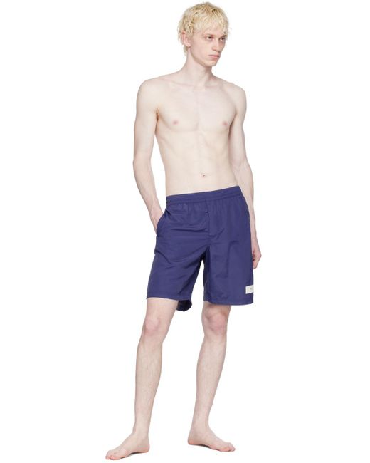 Y-3 Blue Bonded Swim Shorts for men