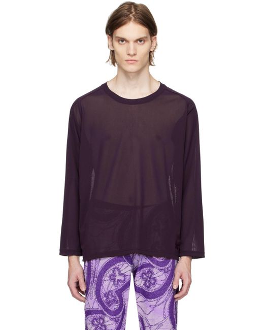 Needles Purple U-neck Long Sleeve T-shirt for Men | Lyst Canada