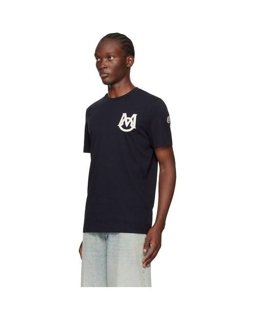 Moncler Black Monogram T-Shirt for men