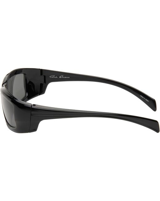 Rick Owens Black Temple Rick Sunglasses for men