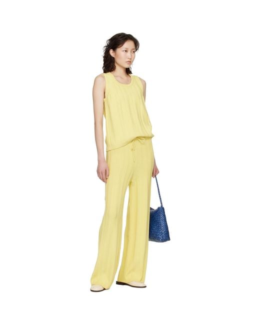 B.B. Wallace Yellow Crewdson Lounge Pants