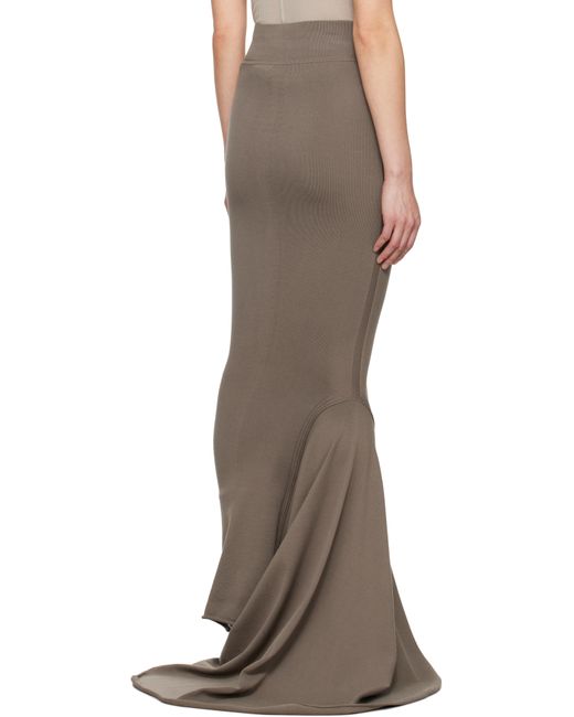 Rick Owens グレー Hollywood Dauphine マキシスカート ブラウン