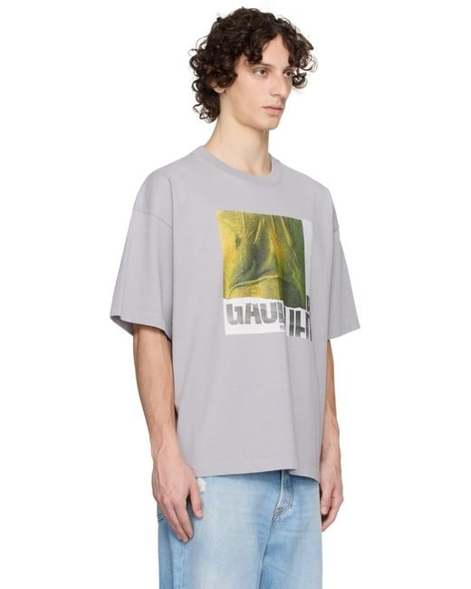 メンズ Jean Paul Gaultier Ssense限定 グレー Printed Water コットン オーバーサイズ Tシャツ White