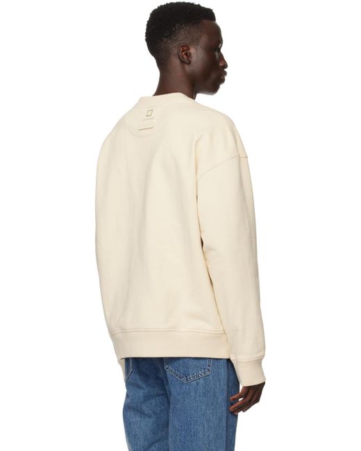 Wooyoungmi Blue Off-white Patch Sweatshirt for men
