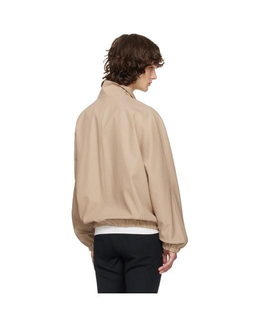 Courreges Natural Cotton Zipped Bomber Jacket for men