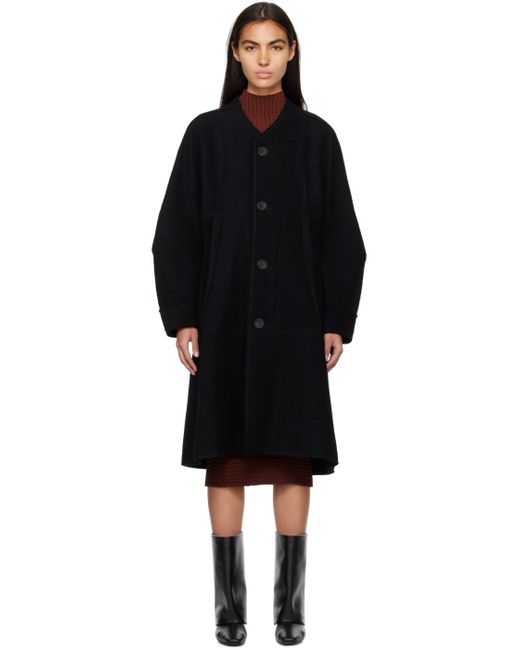 Issey Miyake Black Paneled Coat
