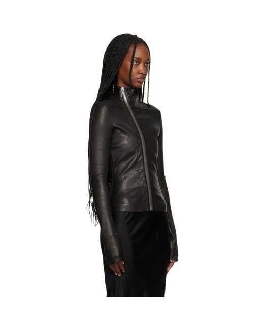 Rick Owens Black Temple Gary Leather Jacket